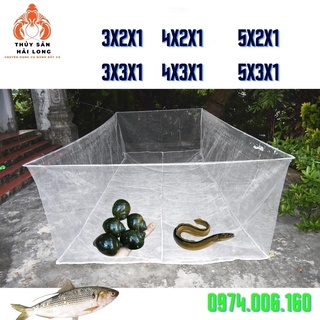 Tráng - vèo lưới không nắp đậy nuôi ốc, cá...lưới cước ô mắt 2.5 ly đa dạng kích thước