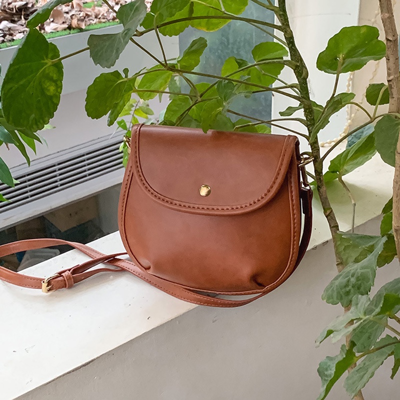 Túi xách messenger IELGY bằng da PU nắp lật thời trang Hàn giản dị cho nữ