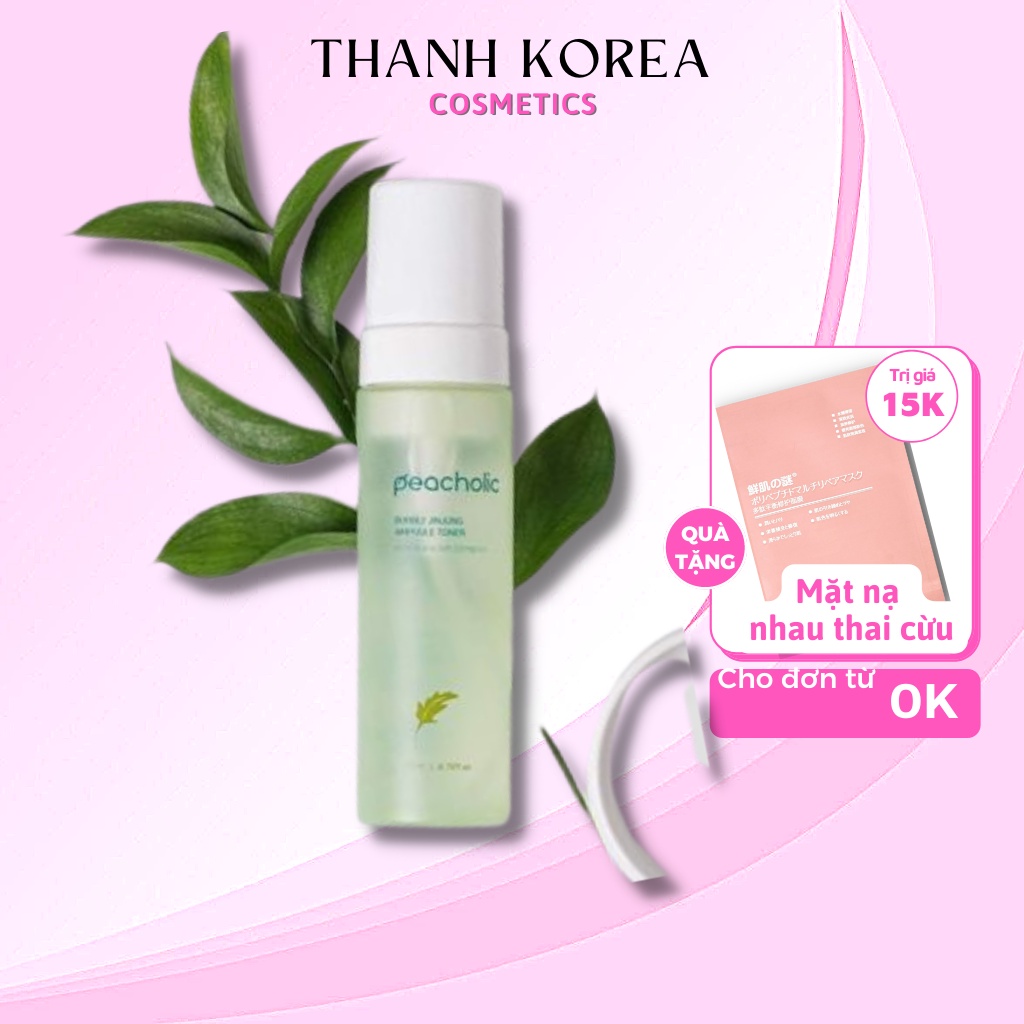 Toner Peacholic Keo Ong Ngải Cứu, Nước Hoa Hồng Kiềm Dầu, Phục Hồi Tái Tạo Da 200ml