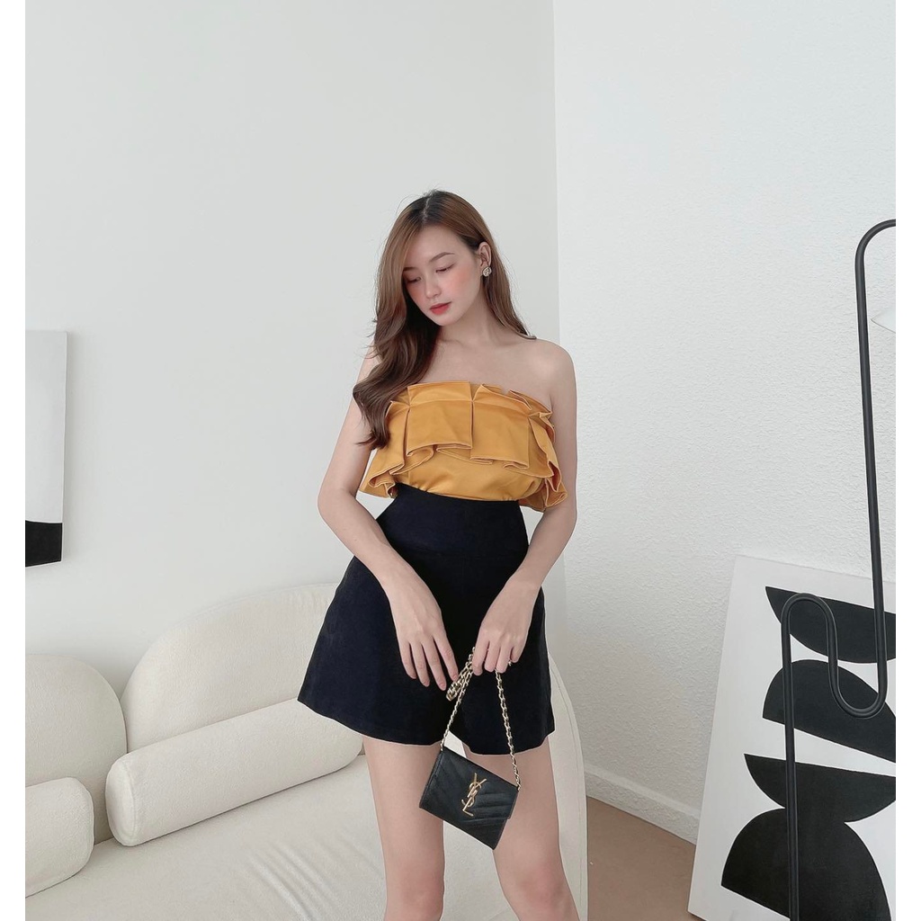 [HÀNG THIẾT KẾ CAO CẤP] Áo Trễ Vai Form Xòe Nhún Bèo Đi Tiệc / Đi Học Dễ Thương Nhiều Màu Hot Trend