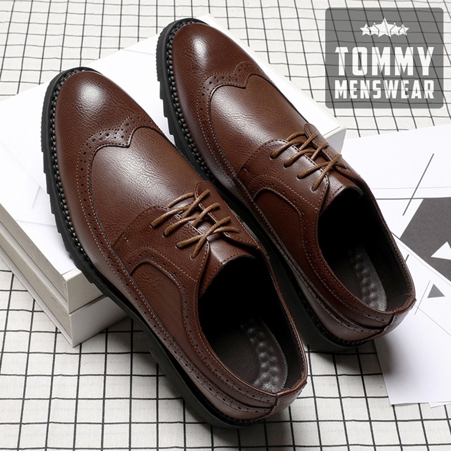 Giày Da Nam Đẹp - TẶNG TẤT - Giày Tây Nam Cao Cấp Quý Ông Lịch Lãm GNK16 | BigBuy360 - bigbuy360.vn