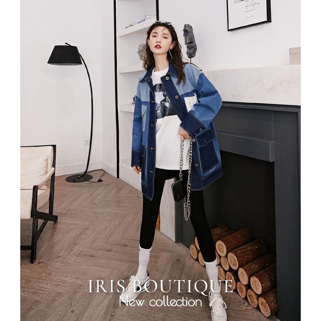 Iris Boutique Blue combo Áo blazer nắp túi Thailand | BigBuy360 - bigbuy360.vn