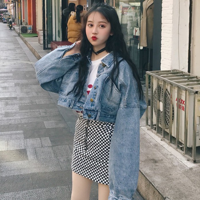 ÁO KHOÁC JEANS CROPTOP | BigBuy360 - bigbuy360.vn