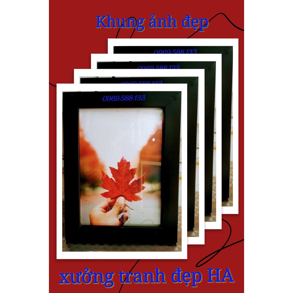 Khung Ảnh A4 ( 20x30 cm)(mặt khung bằng mica) để bàn, treo tường.