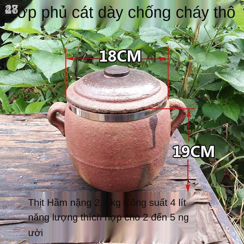 ✕♝28BNồi đất thô kiểu cũ hầm lửa hở canh thịt nấu kho truyền thống nhiệt độ cao người tiêu dùng và thương mại
