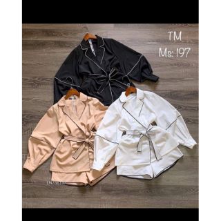 Set Vest Viền Tay Phồng Nơ Eo Cao Cấp(Kèm video,Hình thật Sp)🤩