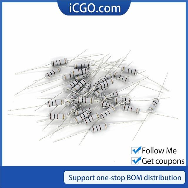 20 CÁI 1W 10 ohm Điện trở 5% 1W 10R ohm Điện trở phim Carbon + - 5% 1W vòng màu kháng