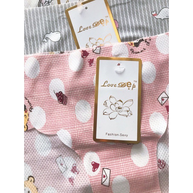 Quần Lót Đúc Su 015 Thông Hơi Không Đường May Họa Tiết Hot trend giá tốt