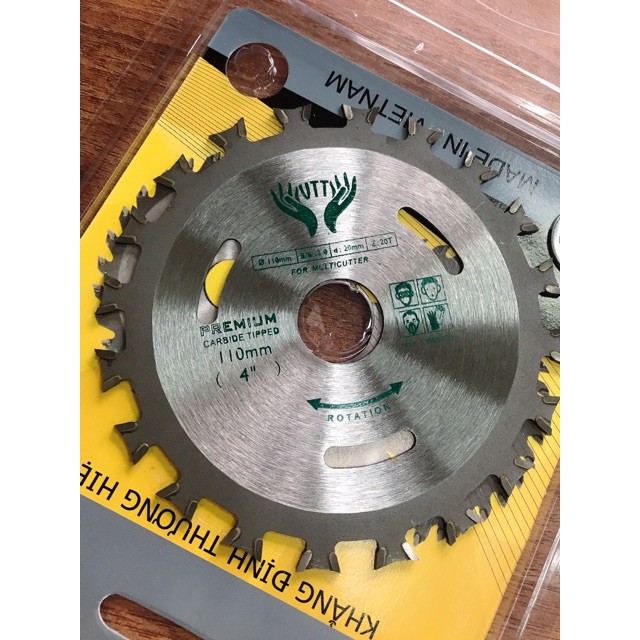 Sản phẩm lưỡi cắt gỗ VTT D110mm 2 chiều 2 mặt lưỡi cắt