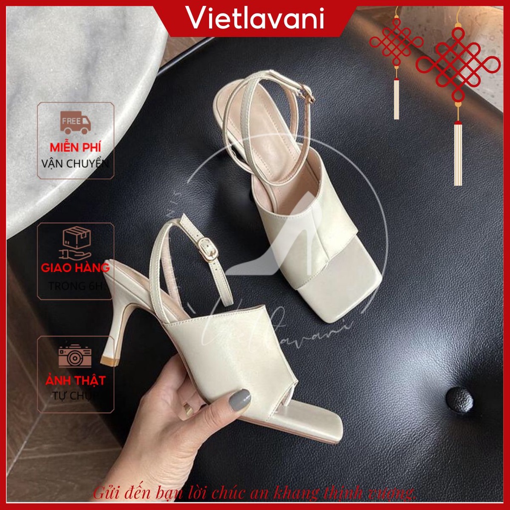 Giày sandal nữ cao gót 7 phân quý phái S24 vietlavani hàng đẹp dễ mix đồ