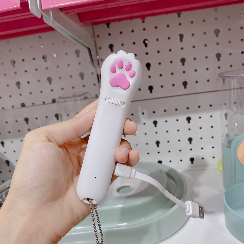 đèn laze trêu mèo bàn chân mèo cute SẠC pin siêu bền