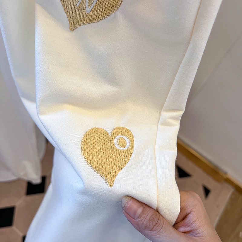 Quần Legging Thêu Trái Tim Phong Cách Hàn Quốc Mới