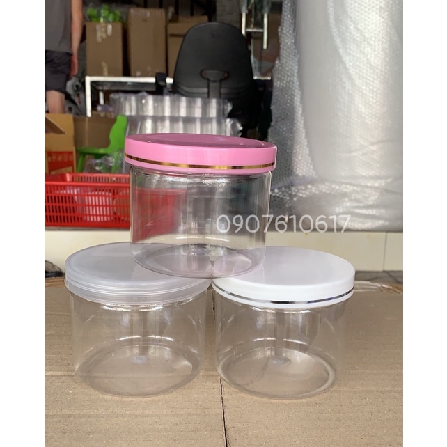 Hủ pet 500g trong suốt, hủ chiết mỹ phẩm
