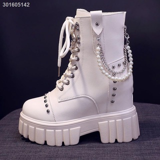 Giày bốt Martin cổ ngắn đế dày lót nhung phong cách Anh Quốc mới dễ phối đồ thời trang mùa đông cho nữ