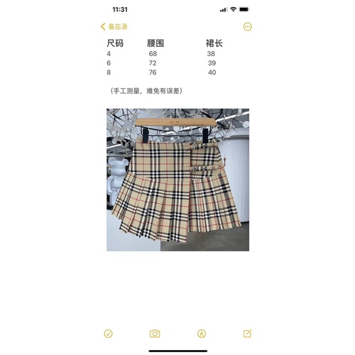Chân váy ngắn xếp ly kẻ caro thương hiệu Burberry Vintage cao cấp