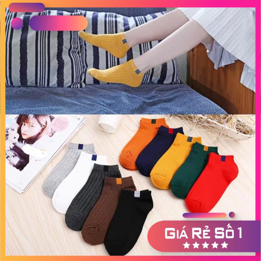 Tất Gân VINTAGE Ngắn Cổ Nhiều Màu [UY TÍN SỐ 1 VIỆT NAM]