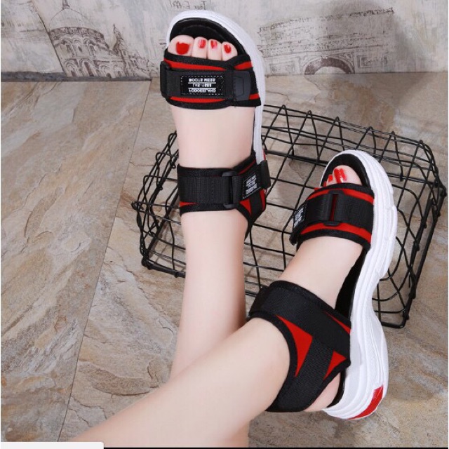 Free ship 99k [Siêu rẻ] Giày sandal học sinh kiểu dáng Hàn Quốc nâng bước chân tới trường