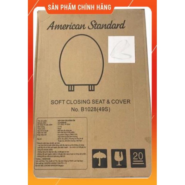 Nắp bồn cầu american standard đóng êm vf 2024, vf 2530 chính hãng