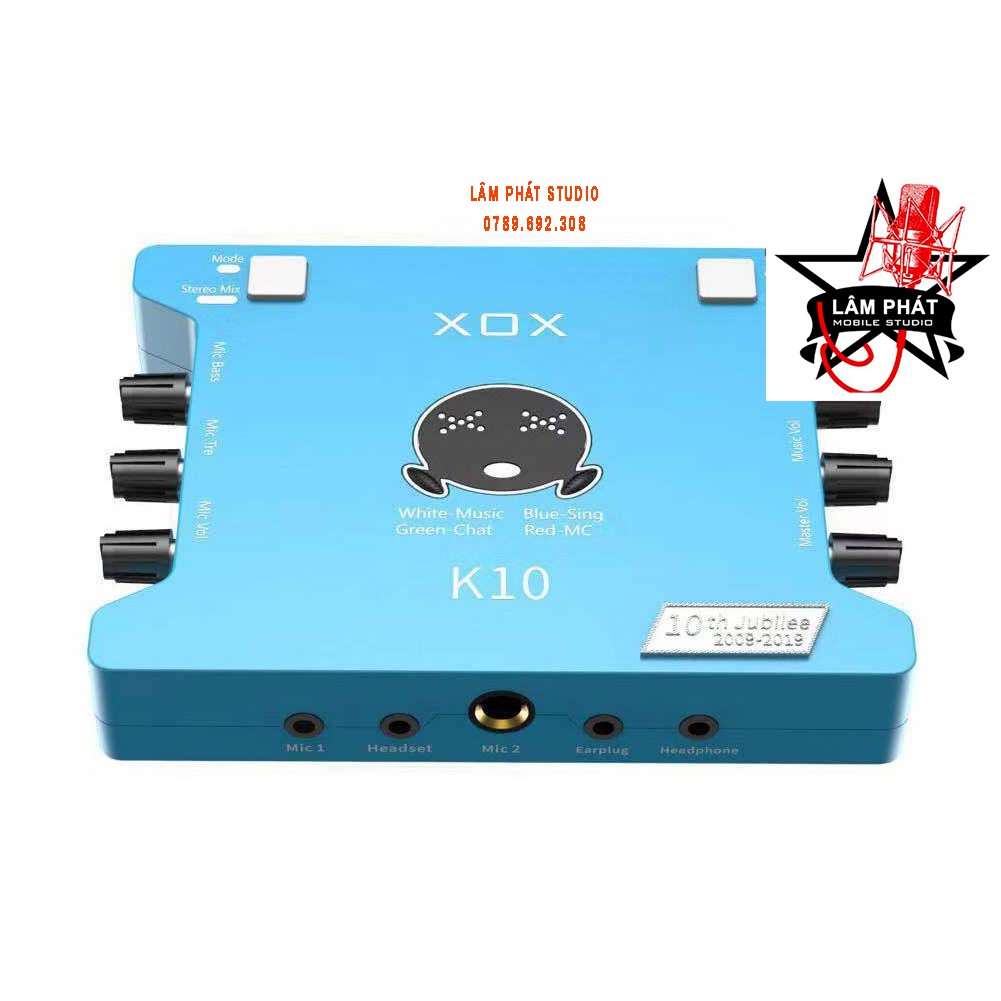 Sound card XOX K10 Phiên Bản Tiếng Anh - Kỷ Niệm 10 Năm Thành Lập Thương Hiệu XOX - Phiên Bản Giới Hạn
