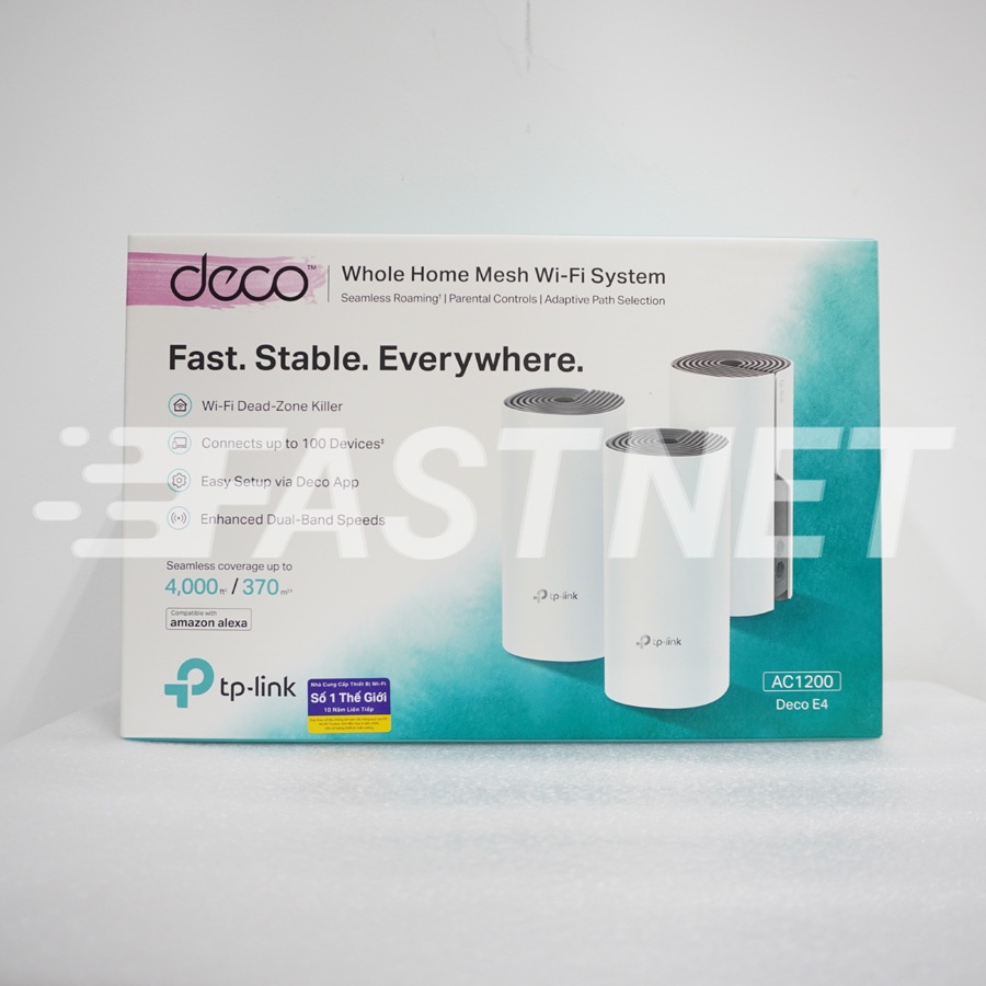 Hệ thống Wi-Fi Mesh Cho Gia Đình TP-Link Deco E4 Chuẩn AC1200