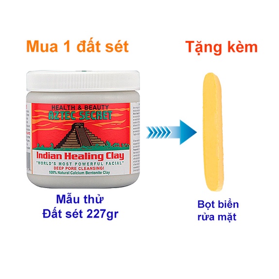 Mặt nạ đất sét núi lửa 100gr- 227gr Aztec Secret- Giảm mụn, hỗ trợ detox da