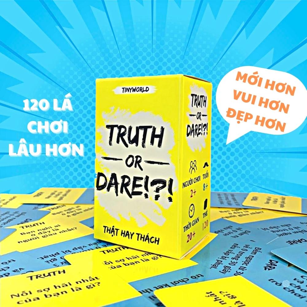 Bộ bài Truth or Dare Thách Hay Thật 120 Lá Cho Nhóm Bạn Tưng Bừng Trong Bữa Tiệc