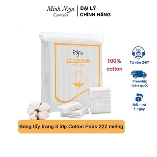 Bông Tẩy Trang 222 Miếng Cotton Pads 3 Lớp Cotton Mềm Mịn Giúp Tẩy Trang