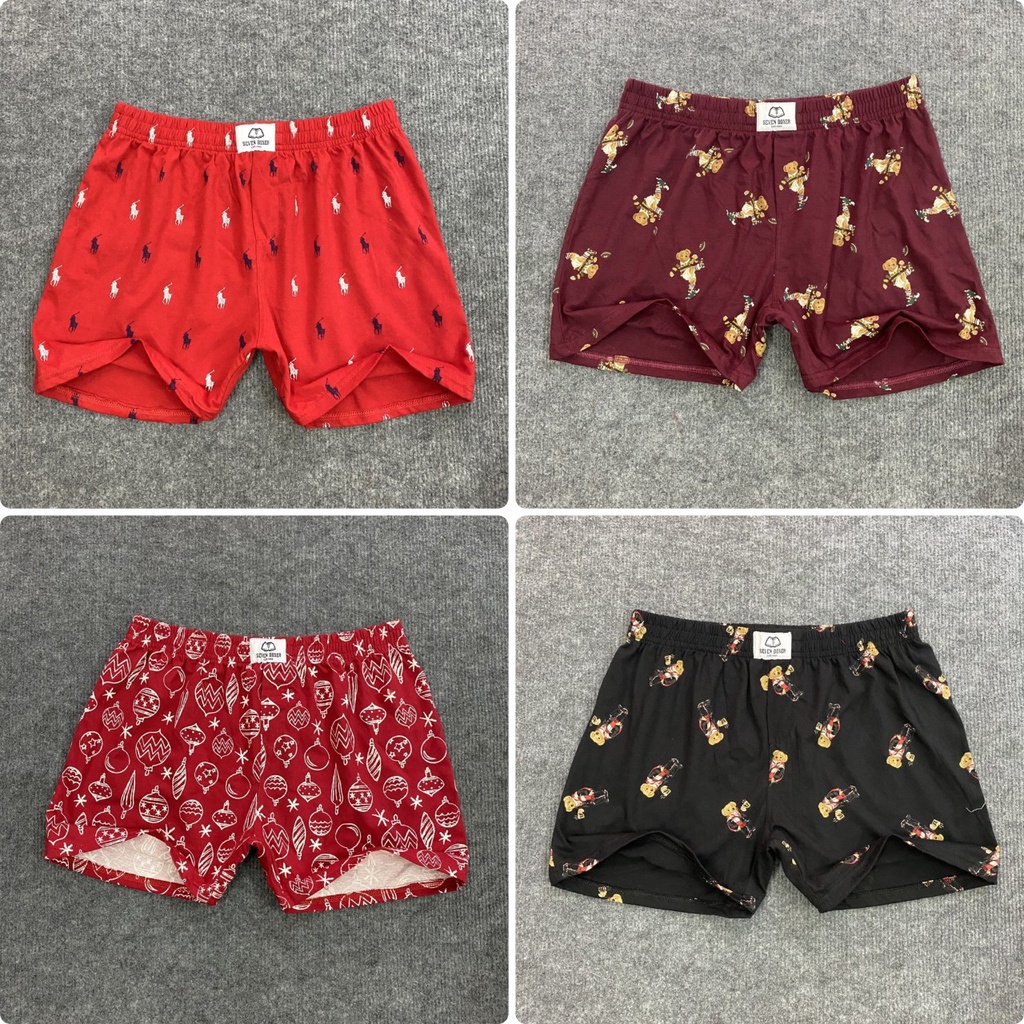 Quần đùi nam mặc nhà thun cotton co giãn mặc cực mát