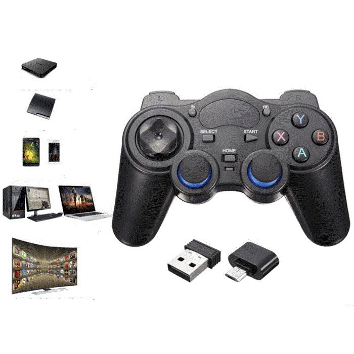 Tay cầm chơi game không dây USB Bluetooth 2.4G TGZ-850M cho PC, Laptop / Điện Thoại, TV Android, TV Box (MÀU ĐEN)