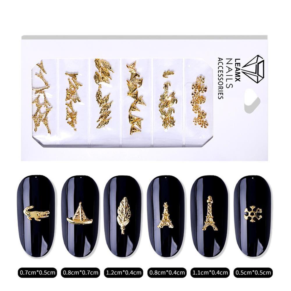 Hộp 6 Ngăn Đựng Phụ Kiện Trang Trí Móng Tay Xinh Xắn