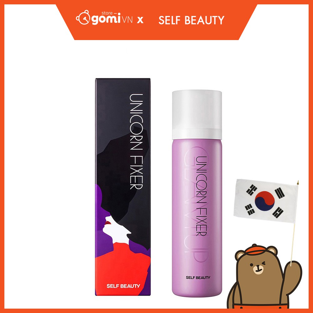 Xịt Dưỡng Ẩm Cố Định Lớp Make-Up Self Beauty Unicorn Make Up Fixer GomiMall