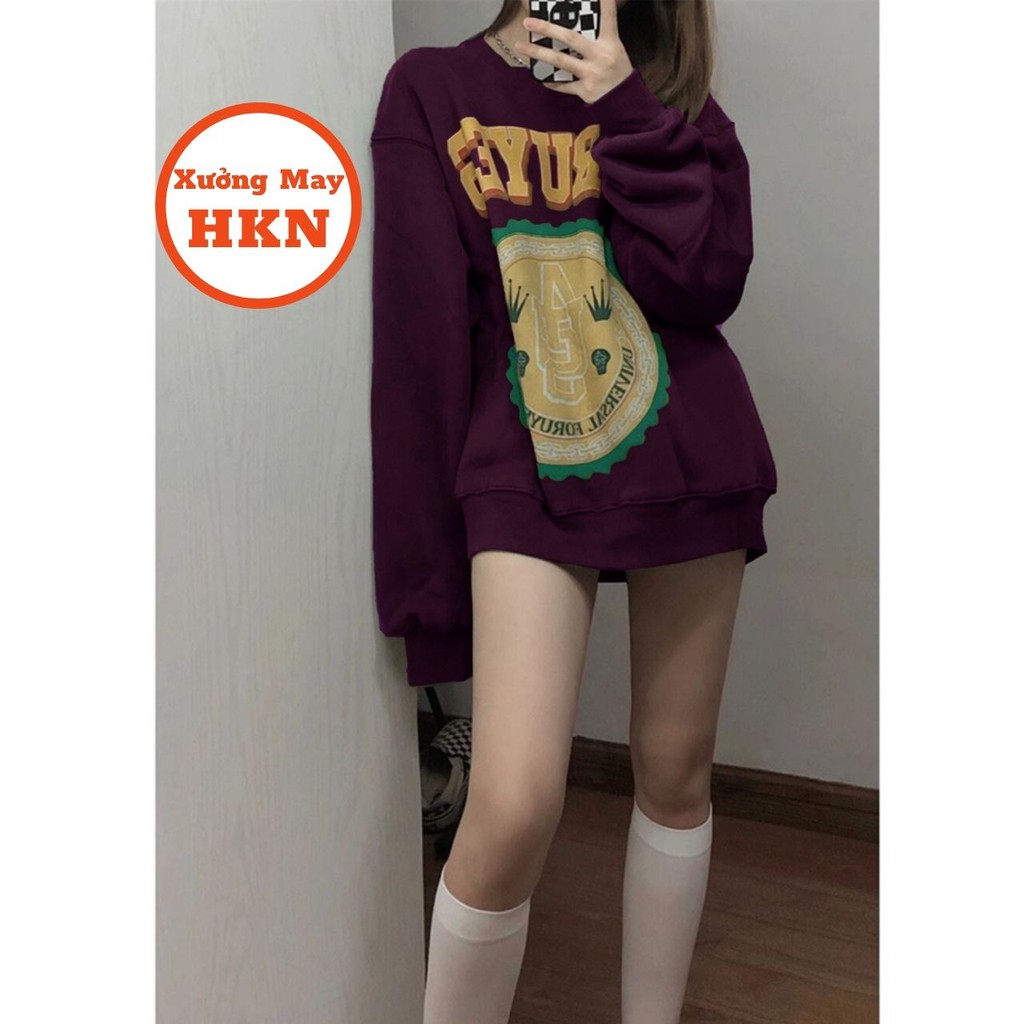 Áo Sweater Nữ Dáng Dài Mốt Che Quần Cá Tính Họa Tiết Đẹp Mã 808 Xưởng May HKN