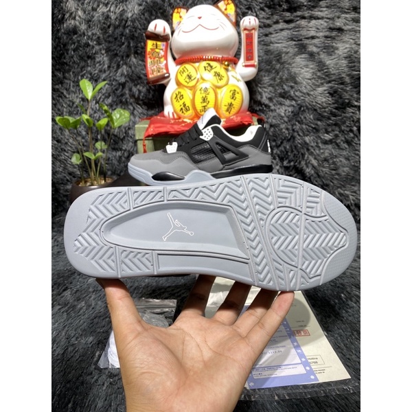 [Full box+Ảnh Thật] Giày sneaker Jordan 4 đen xám cao cấp