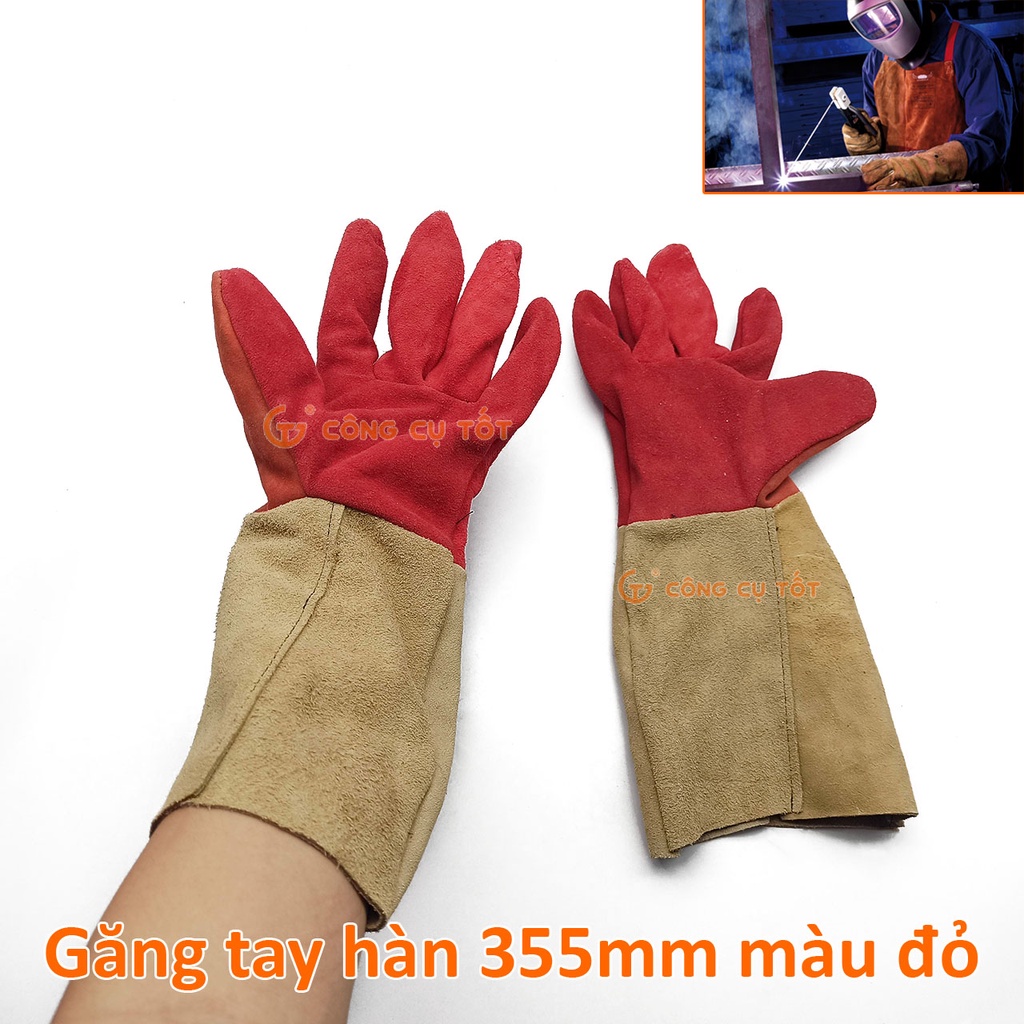 Găng tay hàn loại dài 14inch - 355mm nhiều màu