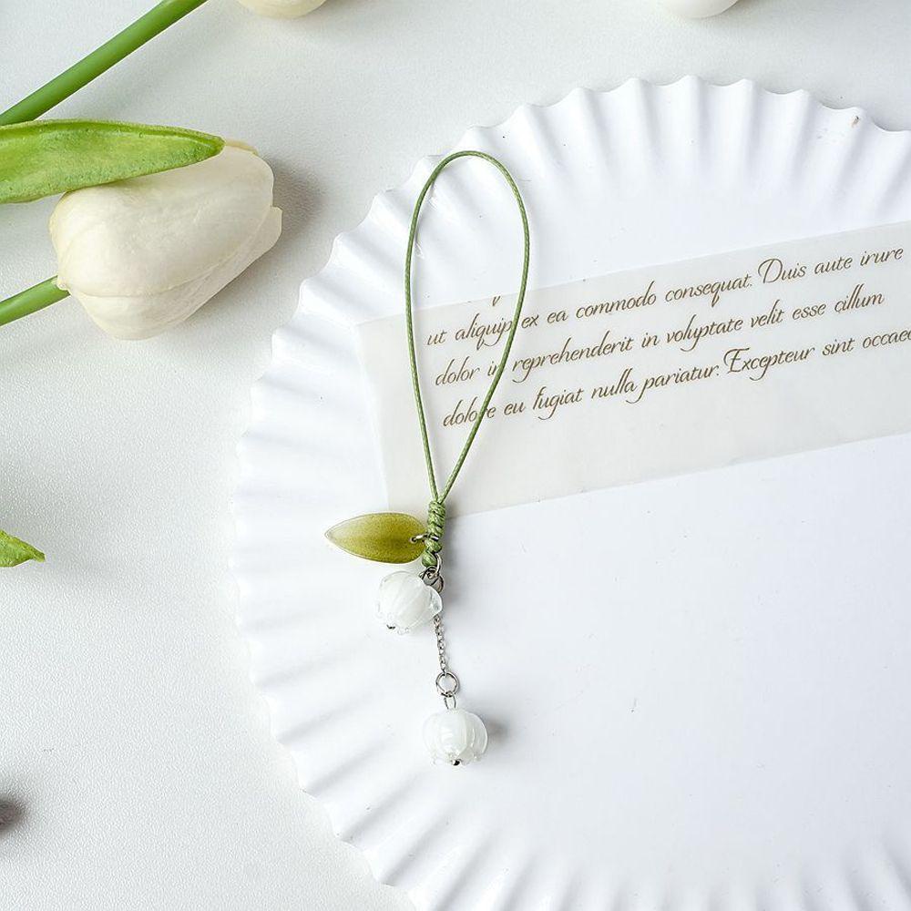Dây treo MMULCK thiết kế hoa tulip nhiều màu tùy chọn cho túi xách điện thoại chìa khóa tai nghe làm quà tặng cho nữ