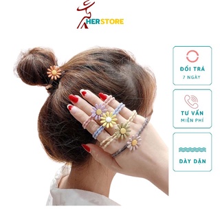 Dây buộc tóc hoa cúc chi nhiều màu sắc dễ thương 1k phong cách Hàn Quốc; U2 - HER