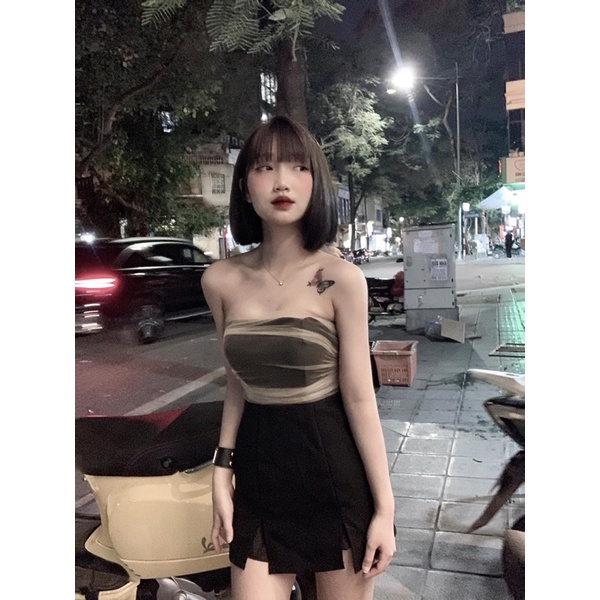 Set Áo Quây Phối Lưới Kèm Chân Váy Clara Dress Sang Chảnh