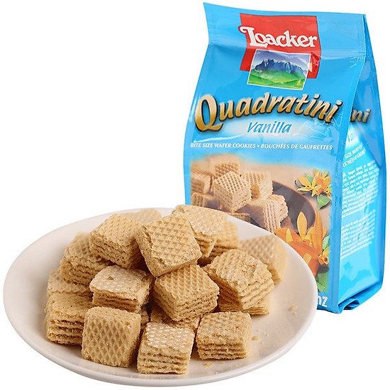 Bánh xốp Quadratini Vani hiệu Loacker 125g