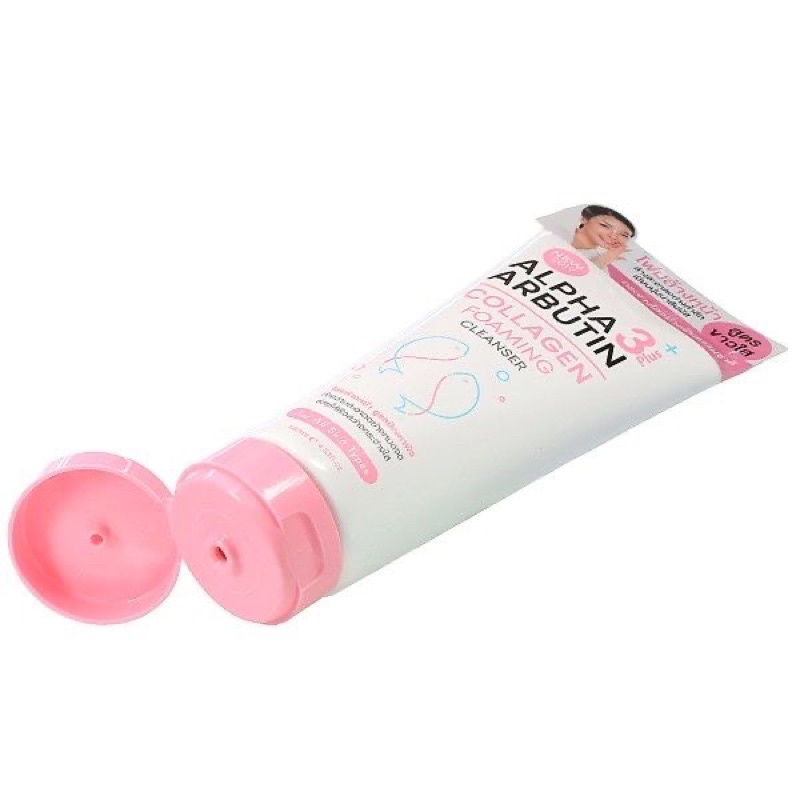 Sữa rửa mặt trắng Da Alpha Arbutin Lollagen Foaming Cleanser Thái Lan 100ml