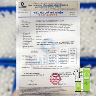 Sữa rửa mặt Thảo Mộc Xanh