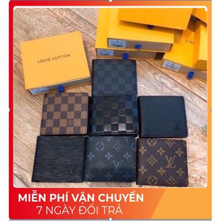 Ví nam lv da pu, Bóp lv nam tiện ích, Ví Da nam lv hàng Fullbox.