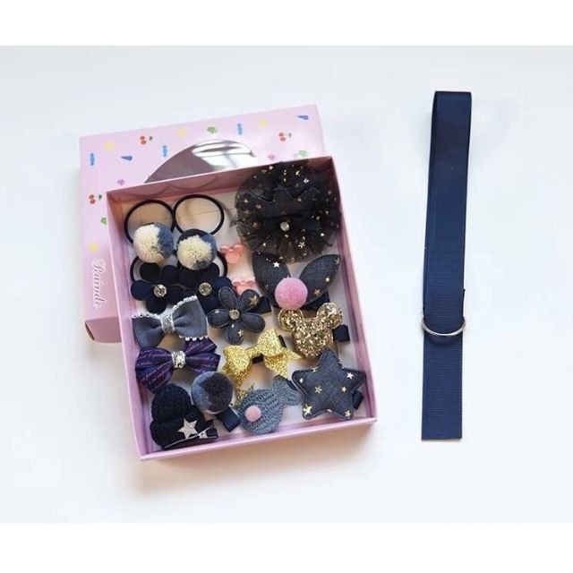 Hộp kẹp tóc 18 chi tiết cho bé