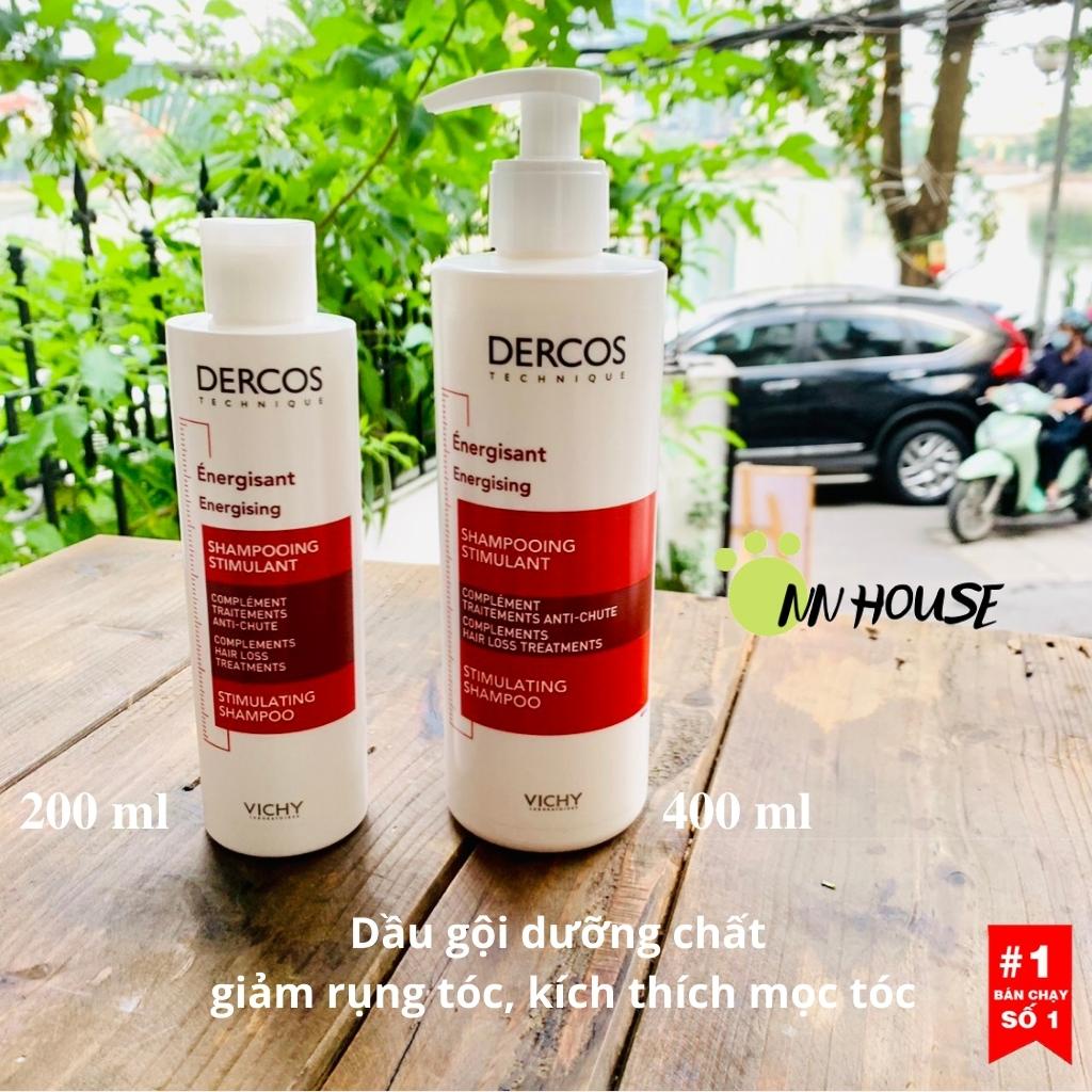 Dầu gội giảm rụng tóc Vichy Dercos phục hồi tóc hư tổn, kích thích mọc tóc,dầu gội đầu dưỡng chất chống rụng tóc,shampoo