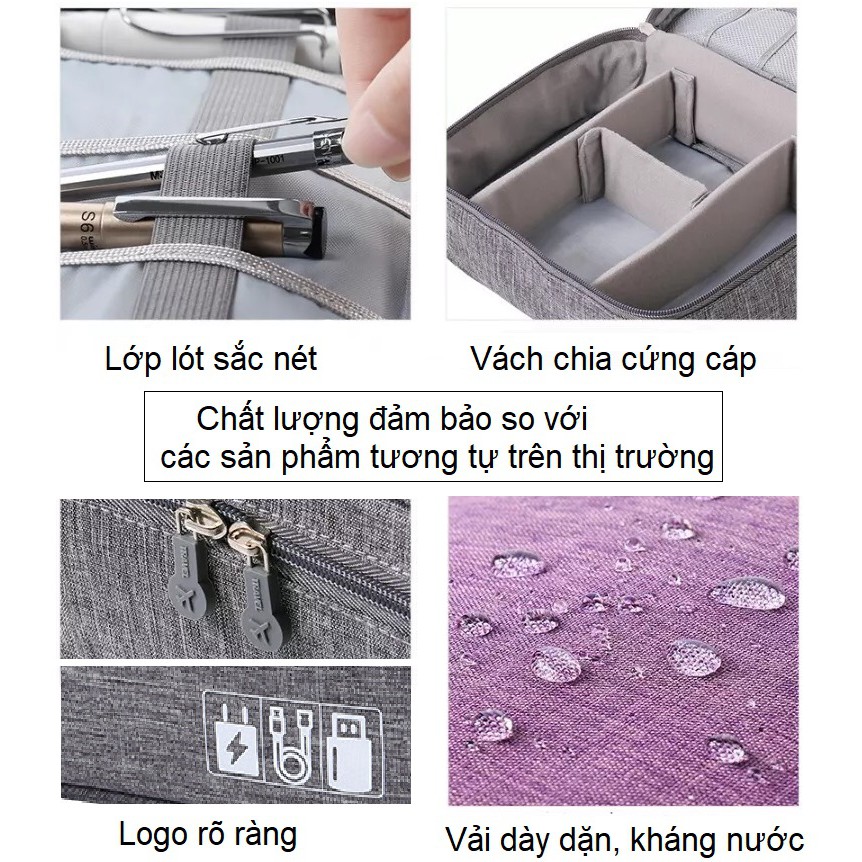 Túi đựng phụ kiện công nghệ, mỹ phẩm, đồ trang điểm chống sốc, chống nước tiện lợi đi du lịch BSY045