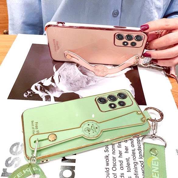 Ốp Điện Thoại Sang Trọng Có Dây Đeo Tay Cho Samsung Galaxy A73 A53 A33 5G M53 A23 A13 4G