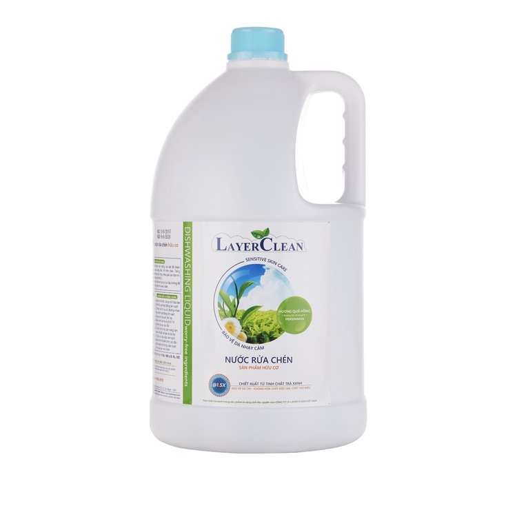 Nước rửa chén bát hữu cơ Layer Clean chai 5L Siêu tiết kiệm