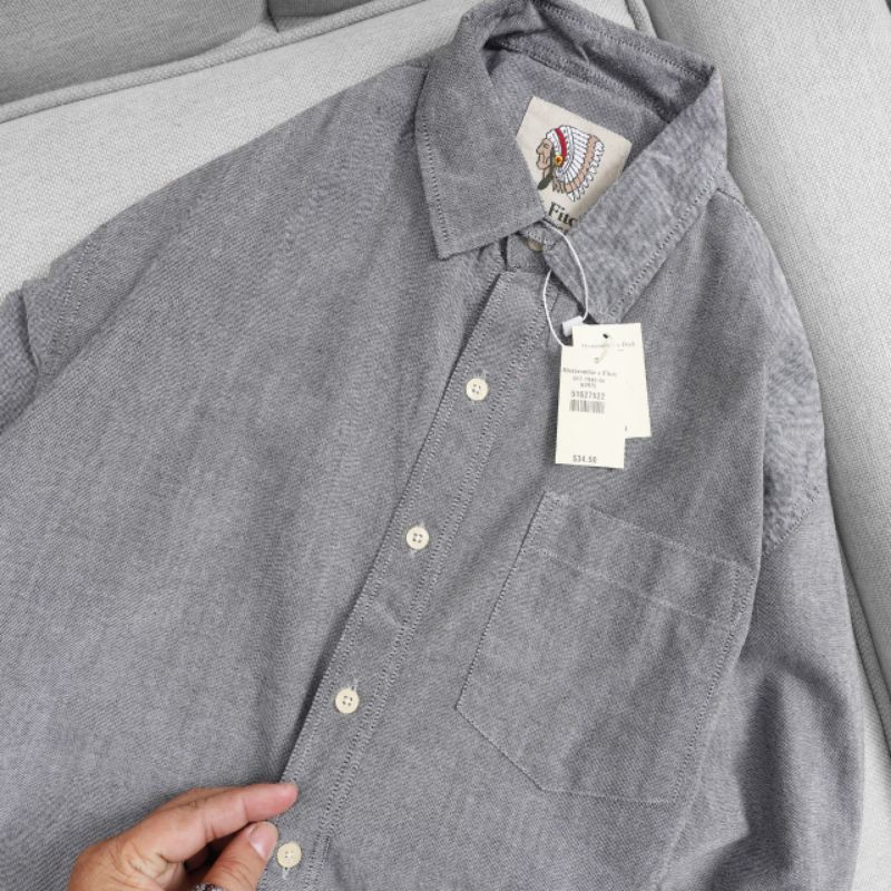 Áo sơ mi nam dài tay cotton KATE xám