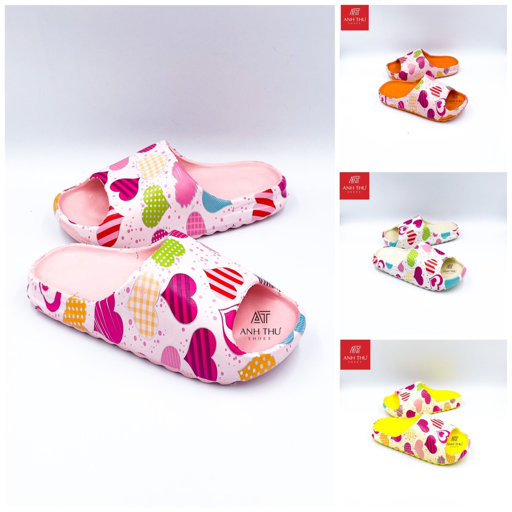 DÉP NỮ BÁNH MÌ 💖 FREE SHIP 💖 QUAI NGANG MẪU MỚI 2021 NHẸ MỀM ÊM ( FORM NHỎ ĐẶT TĂNG 1-2 SIZE) - TRÁI TIM MT37