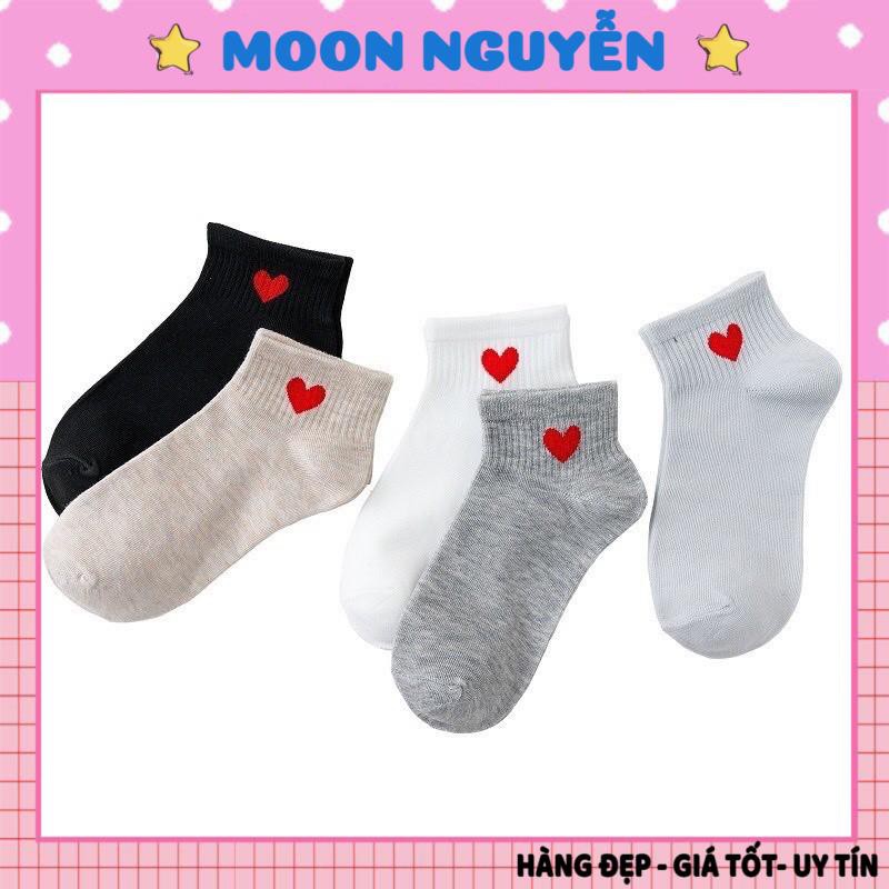 Set 10 đôi tất cổ ngắn trái tim siêu kute - hàng xuất Nhật loại 1
