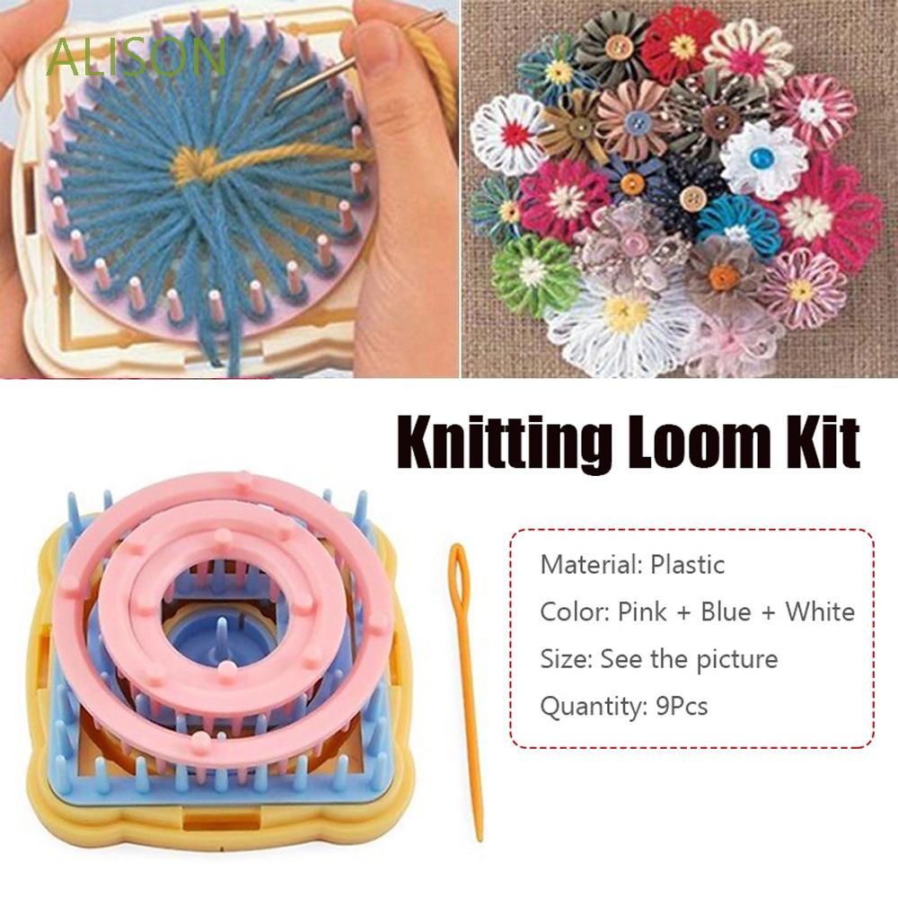 Set 9 Khuôn Hỗ Trợ Đan Móc Len Tạo Hình Bông Hoa Xinh Xắn